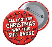 LimaLima Christmas Pin Button Badge Funny Xmas Gift For Men & Women Perfect For Family Friends Work Colleagues & Secret Santa 76mm
