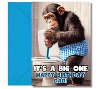 LimaLima Dad Birthday Card Funny It's A Big One Design From Son Or Daughter 50th 60th 70th