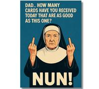 LimaLima Dad Birthday Card Funny Rude Nun Design Perfect For 40th 50th 60th 70th