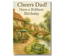 LimaLima Dad Birthday Card Traditional Pub Design From Son or Daughter 40th 50th 60th 70th