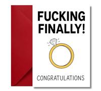 LimaLima Engagement Card For Couples Funny Finally Design For Friends Son & Daughter