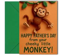 LimaLima Fathers Day Card For Daddy Cheeky Monkey Design From Young Toddler Son Or Daughter