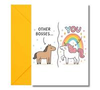 LimaLima Female Boss Birthday Card Funny Unicorn Gift For Women Manager