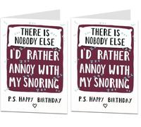 LimaLima Funny Birthday Card For Him & Her Annoy With My Snoring Design Perfect For Couples Husband Wife Boyfriend Girlfriend Fiancé (Pack of 2)