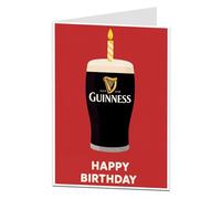 LimaLima Funny Birthday Card for Men - Guinness Pint Design - Humorous A5 Beer Greeting Card for Him, Dad, Brother, Friend, Grandad or Uncle - Blank Inside