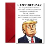 LimaLima Funny Birthday Card for Men Humourous Trump Greeting Card for Him Male Perfect For Dad, Husband, Friend, Brother or Coworker