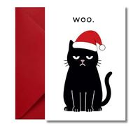 LimaLima Funny Cat Christmas Card Humorous Grumpy Xmas Design For Friends & Family Perfect For Husband Wife Son Daughter Mum & Dad