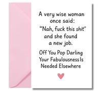LimaLima Funny Leaving Card For Women Congratulations On Your New Job Wise Woman Design For Female Work Bestie