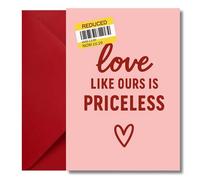 LimaLima Funny Valentines Card For Him & Her Our Love Is Priceless Design