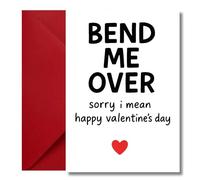 LimaLima Funny Valentines Card For Him Rude Bend Me Over Design For Husband & Boyfriend