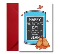 LimaLima Funny Valentines Day Card Humorous You Are My Favourite Human Bean Design Perfect For Husband Wife Boyfriend Girlfriend