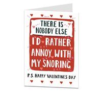 LimaLima Funny Valentines Day Card Perfect For Wife Humorous Annoy With My Snoring Design