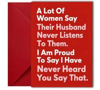 LimaLima Funny Wedding Anniversary Card For Wife Never Listens Design For Her