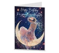 LimaLima Granddaughter Birthday Card Kids & Teenagers Elegant Night Sky Design Perfect For 14th 15th 16th 17th 18th