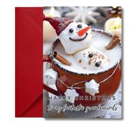 LimaLima Grandparents Christmas Card Funny Hot Chocolate Marshmallow Xmas 2025 Design