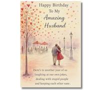 LimaLima Husband Birthday Card From Wife Nice Words 30th 40th 50th 60th