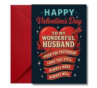 LimaLima Husband Valentines Card For Him Romantic I Love You Design