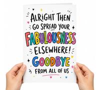 LimaLima Large Leaving Card New Job Gift For Women & Men A4 When Folded Blank Inside For Work Team Messages
