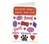 LimaLima Mother's Day Card From The Dog For Mum Funny Mothering Sunday Design