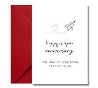 LimaLima Paper Wedding Anniversary Card 1st Gift Celebrating 1 Year For Him Her Husband & Wife