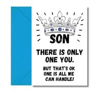 LimaLima Son Birthday Card For Adults Men Teenagers Funny Only One You Design