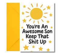 LimaLima Son Birthday Card Funny Design For Adults & Teens Perfect For 18th 21st 30th 40th Large A5 When Folded