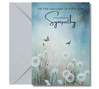 LimaLima Sympathy Card For Loss Of Dad A5 When Folded Blank Inside For Personal Greeting