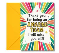 LimaLima Thank You For Being An Amazing Team Leaving Card I Will Miss You Large A5 When Folded
