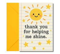 LimaLima Thank You Teacher Card Kids Nursery Thanks For Helping Me Shine