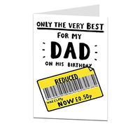 LimaLima The Very Best Funny Happy Birthday Card For Dad Perfect For 40th 50th 60th 70th