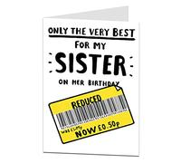 LimaLima The Very Best Sister Birthday Card Perfect For Adults Older & Younger