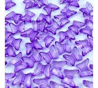 LIMAOLLY 200pcs 12x15mm Acrylic Butterfly Beads Assorted Clear Spacer Beads Loose Butterfly Shaped Beads with Hole for Earring Necklace Bracelet Lanyard Jewelry DIY Craft Making(Purple)