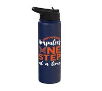 Limb Loss Awareness Empowering Amputees Orange Ribbon Stainless Steel Insulated Water Bottle