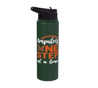 Limb Loss Awareness Empowering Amputees Orange Ribbon Stainless Steel Insulated Water Bottle