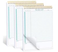 LIMBJEY To Do List Notebook for Work 3pcs ，Undated Daily Planner Notepad A5 Spiral To Do List Pad with Checklist for Work Study and Personal Oraganizer