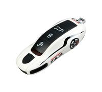 LIMBQS Car Key Protection Keychain, Key Cover for Porsche Macan Cayenne Panamera 911 (Old White)