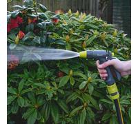 Lime Adjustable Spray Pattern Garden Hose Gun With Quick-Connect Adaptor And Ergonomic Grip, 2 Spray Modes, Lightweight