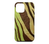 Lime and Brown Zebra Skin Stripe Pattern, Retro Club Case for iPhone 12 Pro Max
