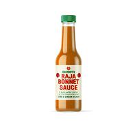 Lime and Ginger Kicker | Raja Bonnet Hot Sauce | Scotch Bonnet Pepper, Turmeric, Lime, Ginger | Zesty, Ayurvedic | 250mL | Wraps, Salads, Marinades