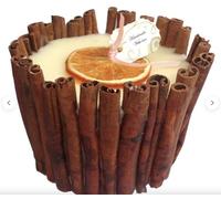 Lime & Cinnamon Scented Candle, Large Round Cinnamon & Lime Scented Candle, Decorated Candle, Handmade Large Scented Natural Soy Wax Candle, Romantic Valentines Decorated in Shredded Cinnamon Candle