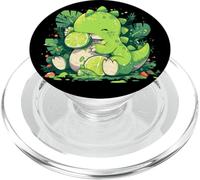 Lime Dino Watercolor Artwork Lime Fruit Dinosaur Lover PopSockets PopGrip for MagSafe