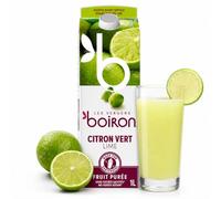 Lime Fruit Puree | 100% Pure Lime | No Added Sugar, Flavours, Dyes or Preservatives | Perfect for Cocktails, Desserts, Baking & Ice Cream | 1 Litre | Les Vergers Boiron