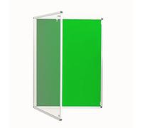 Lime Fully Fire Retardant Lockable Notice Board [2 Locks] - Tamperproof Display Board [14 Colours] [6 Sizes]