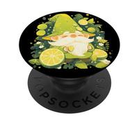 Lime Gnome Wildlife Lime Fruit Animal Art Gnome Lover PopSockets Adhesive PopGrip