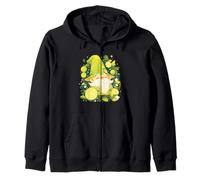 Lime Gnome Wildlife Lime Fruit Animal Art Gnome Lover Zip Hoodie