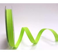 Lime Green 14mm Cotton Blend Tape on a 3m Length (N.B. This is a Cut from a roll, Presented on a Bertie's Bows Card)