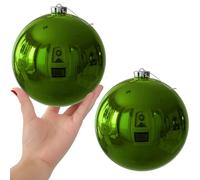 Lime Green 6.0" Christmas Balls - Extra Large Christmas Tree Decorations Shiny Shatterproof Balls Hanging Ornaments for Wedding Birthday Holiday Decorations Set of 2pcs