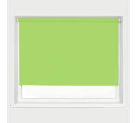 Lime Green Blackout Roller Blind Metal Fittings Trimmable UV Protection Thermal Properties Premium Fabric Home Office Bedroom Kids Room Child Safe Easy Fit Green 150cm Width x 160cm Drop