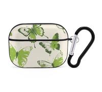 Lime Green Butterfly AirPod Pro Case, Anti Scratch Hard PC Cover with Keychain, AirPod Pro 2nd/1st Case Accessories for Women Men, Black-Style