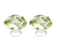 Lime Green Butterfly Cabinet Knobs, 2-Pack Silver Stainless Steel Drawer Pulls with Screws, Elegant Hardware for Dressers, Kitchen,Cabinets & Desks
